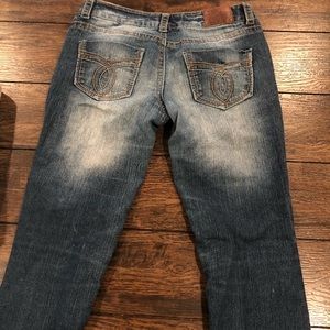 Paris Blues faded boot cut blue jeans